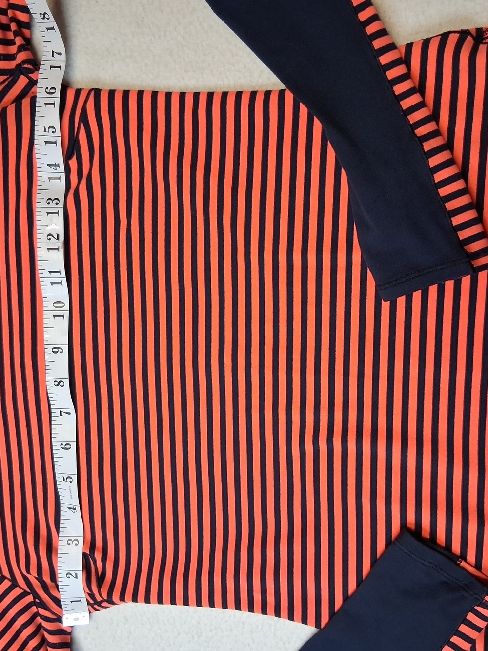 lululemon athletica Orange and Black Striped Long Sleeve Crew - Picture 4 of 7